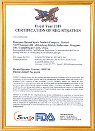FDA Registration Certificate
